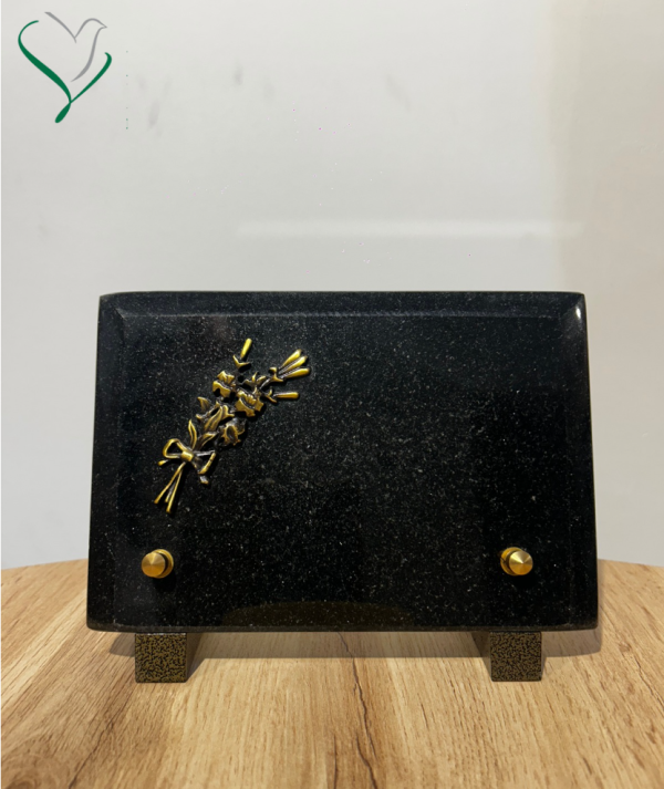 plaque pm noir fin fleur