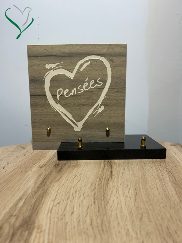 plaque ceramique pensées