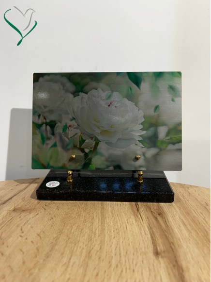 plaque fleurs blanches