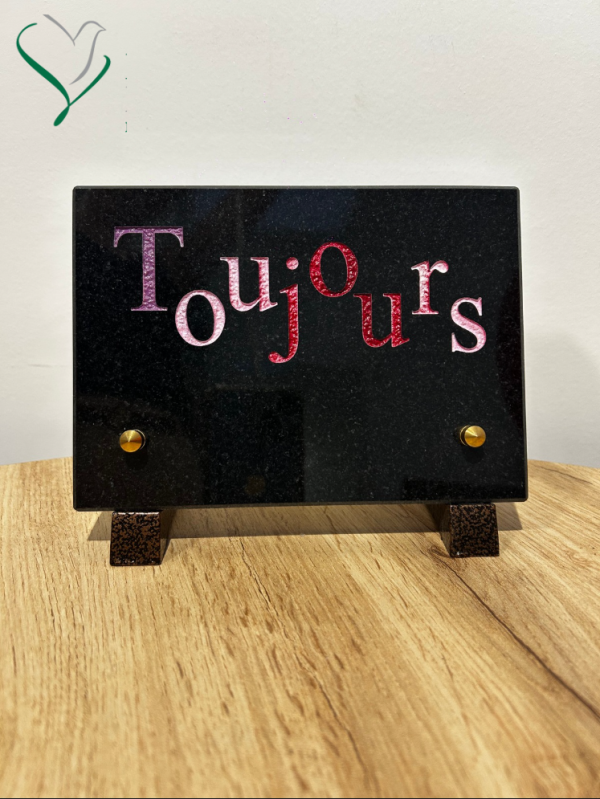 plaque toujourrs rose