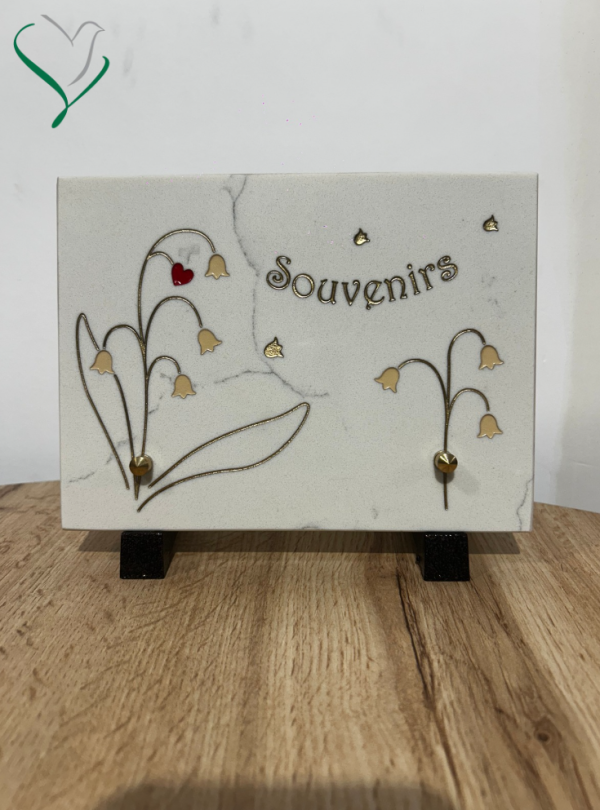 plaque souvenirs blanc